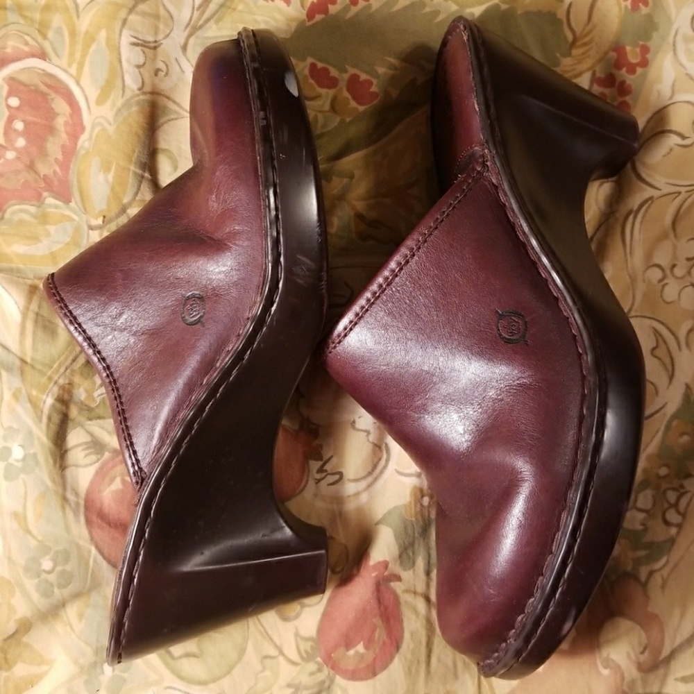 Børn lafies brown leather clog - Picture 3 of 6